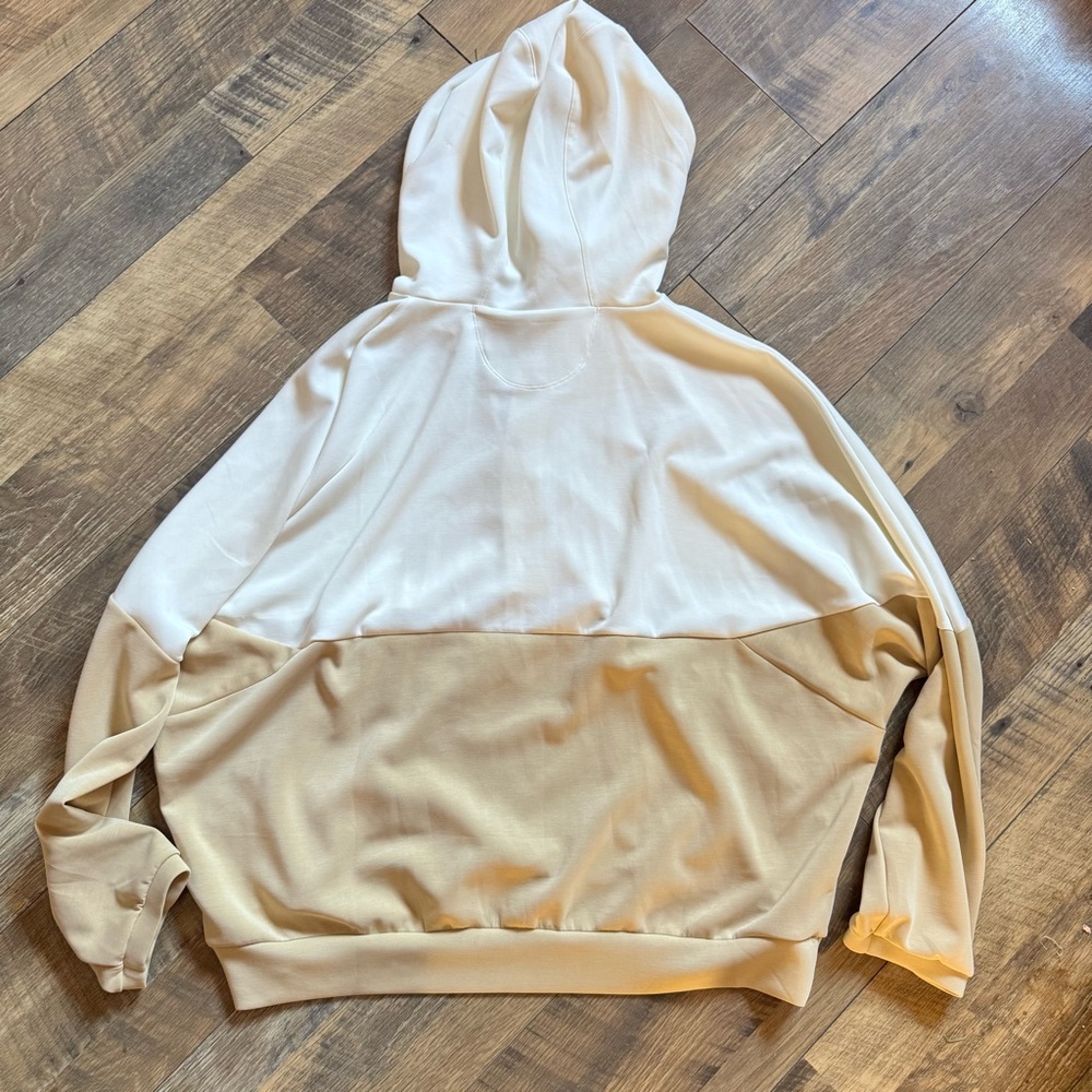 Prana Cream and Tan Women's Hoodie